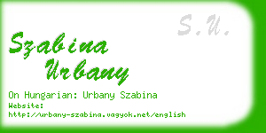 szabina urbany business card